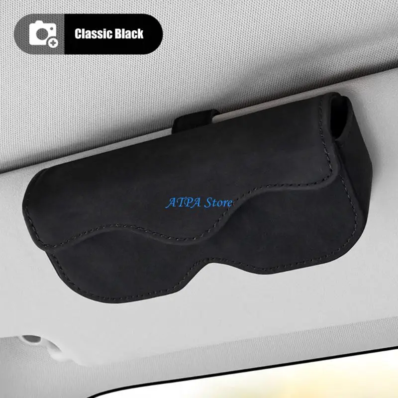 U13C Multifunctional Sunvisor Glasses Case Organizers for Cars Feature Pockets and
