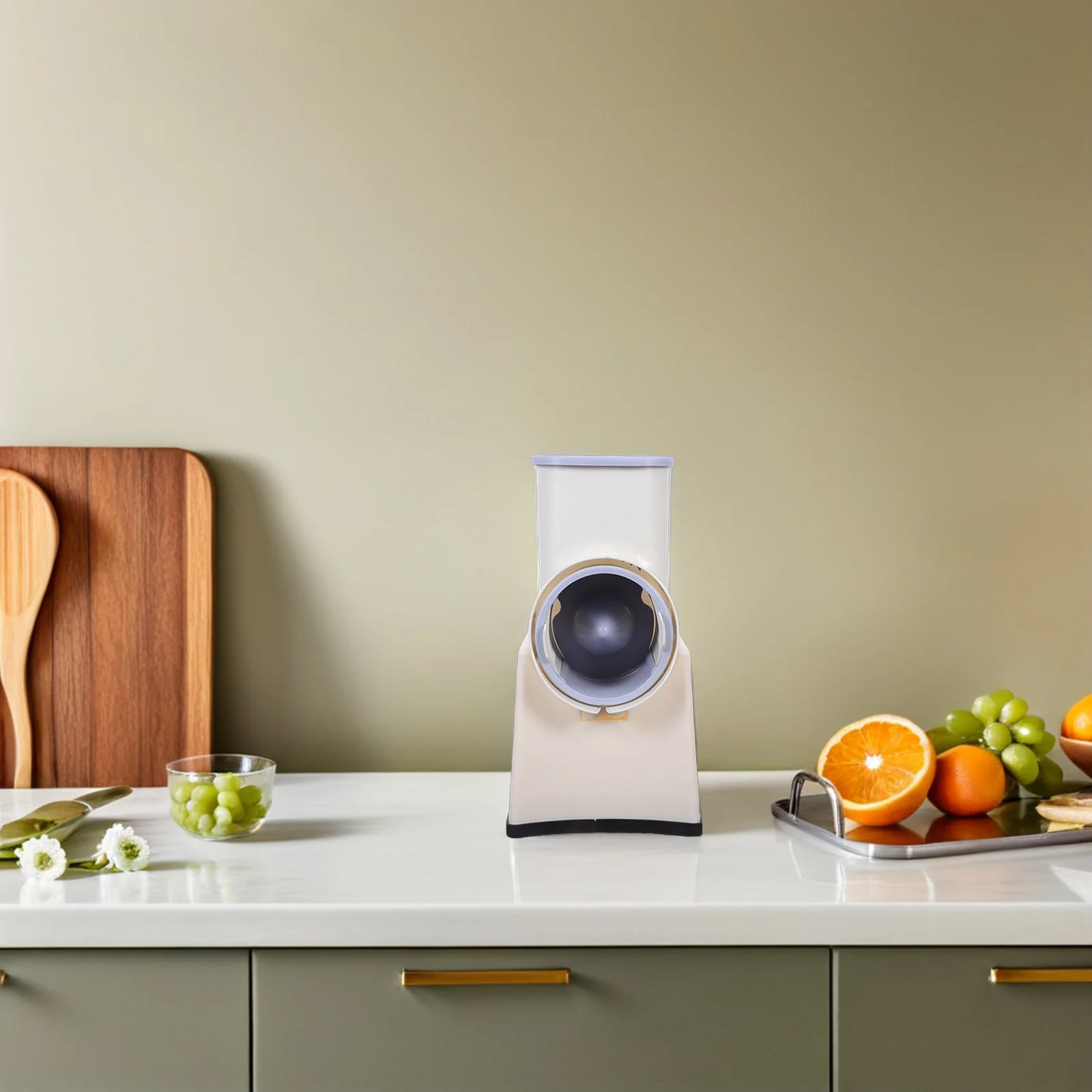 

Multifunctional Vegetable Chopper Hand Crank Kitchen Tool for Slicing Shredding Grating Cheese Fruits Heavy Duty Manual Food