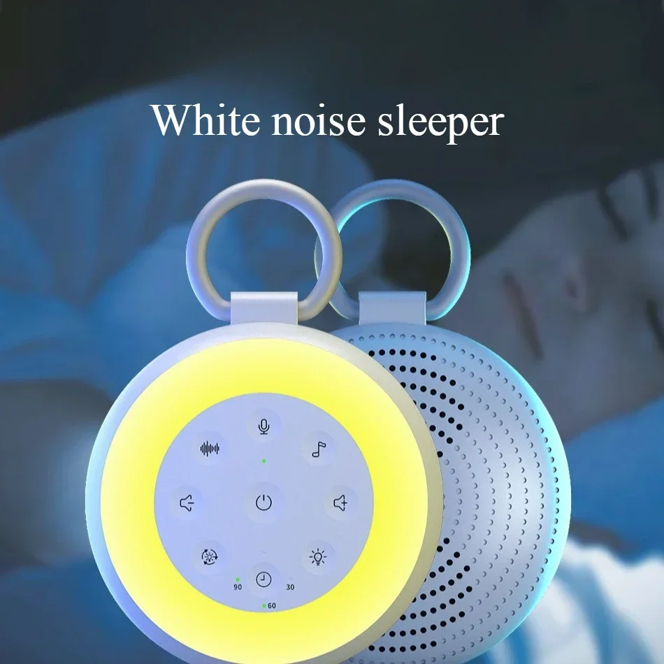 Amazon new white noise sleep instrument warm light night light natural sound effect decompression baby soother sleep instrument