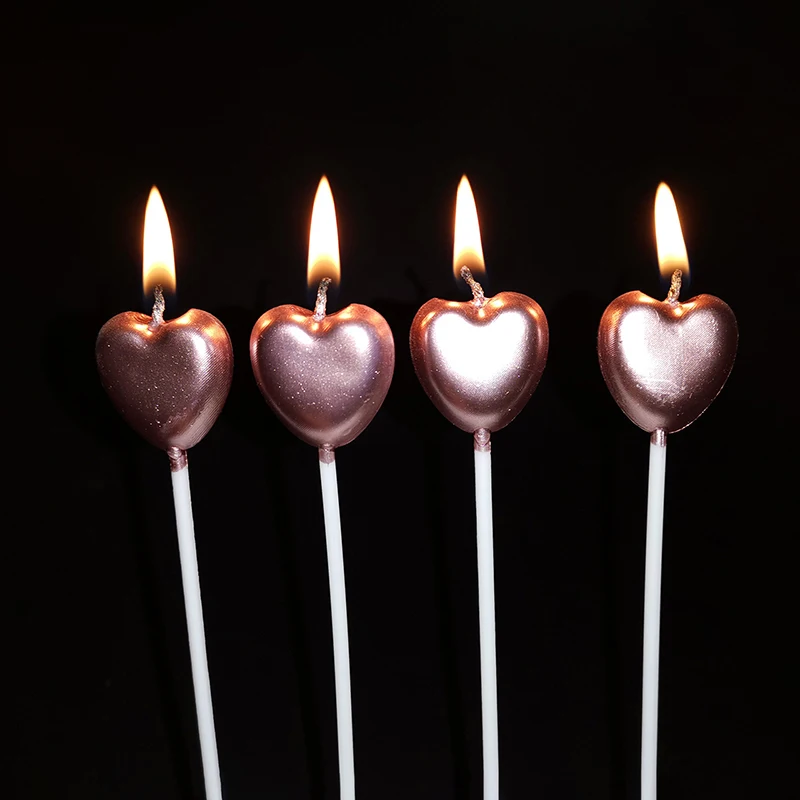 4pcsMulticolour Candles Wedding Party Birthday Cake Candles Decoration Party Supplies