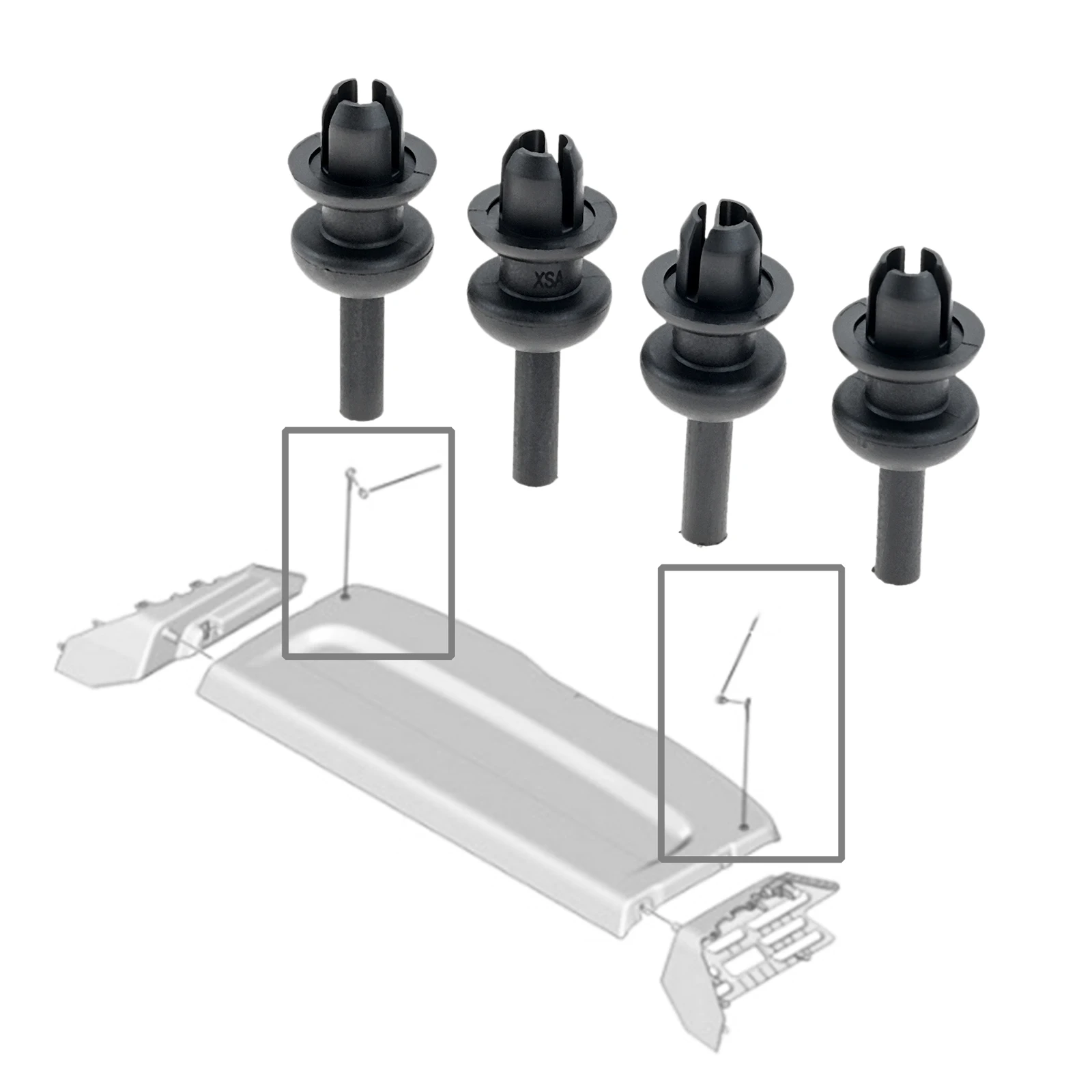 4 pçs clipes de prateleira do pacote do carro para citroen c2 c3 i/ii c3 (a51) c4 cactus ds3 xm i/ii xsara picasso bandeja tronco traseiro boot gancho