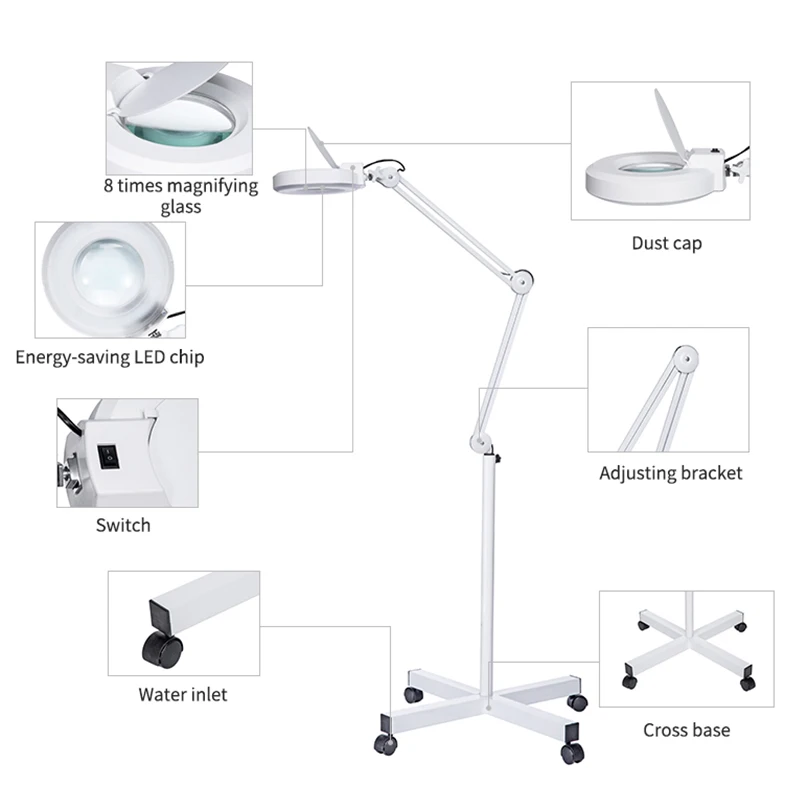 

Standing Lamp Dimming 120 LED Light Beads Led Magnifying Lamp