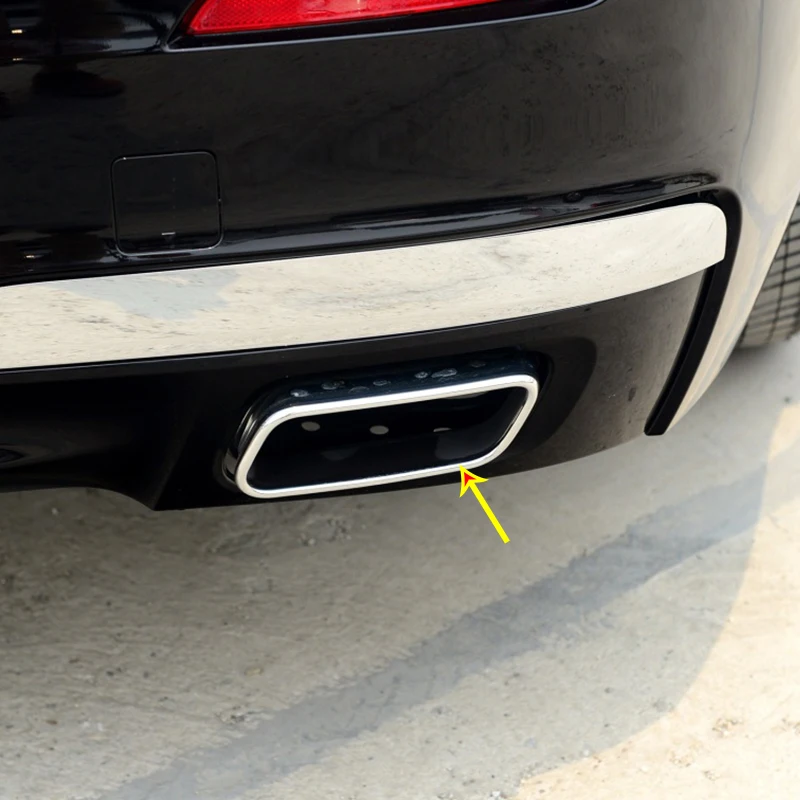 For BMW 7 Series F01 2009-2014 Stainless Steel Car Tail Pipes Muffler Exhaust Pipe Output Cover Trim Sticker Car Accessories