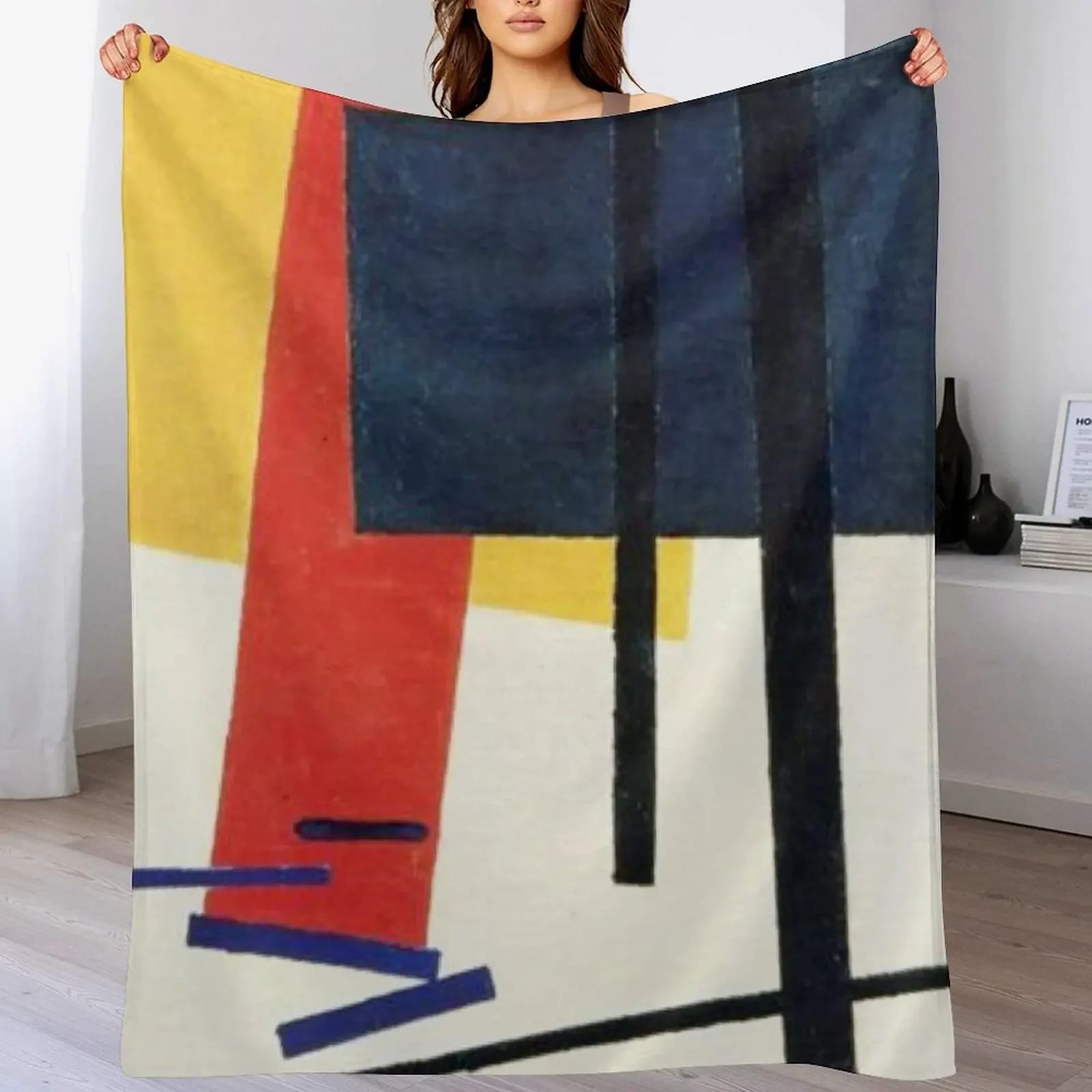 Suprematism 1915 by Kazimir Malevich - Favourite Artists Collection Throw Blanket Luxurious Soft Fuzzy Blanket for Sofa Bed