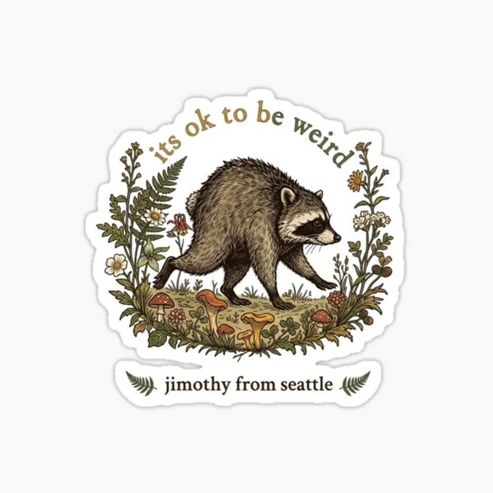 Jimothy Sticker for Laptop Decor Bedroom Car Cute Cartoon Art Fashionable Public Suitcase