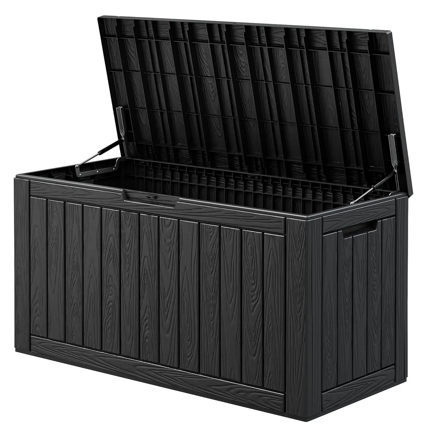Outdoor Storage Box, 150 Gallon Large Outdoor Resin Deck Box, Storage Waterproof Boxes Lockable Lid for Garden Tools