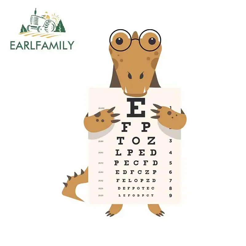 

EARLFAMILY 13cm x 8.8cm For ALLIGATOR EYE Sunscreen Car Stickers Auto Refrigerator Decal Vinyl Material Decals Decoration