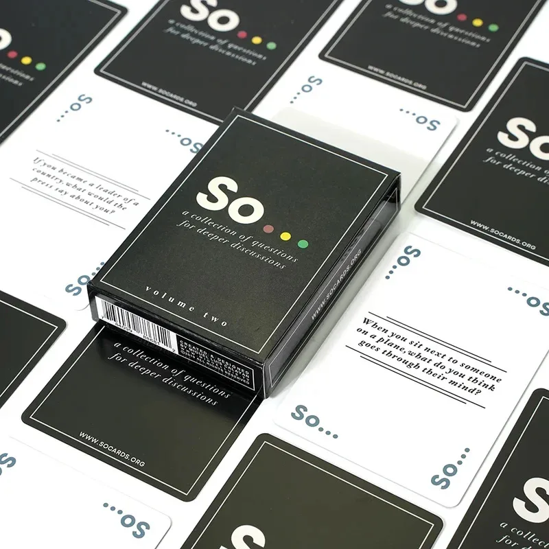 

So Cards Conversation Starter Game High-Quality Question Cards for Adults and Families Party Leisure Board Game