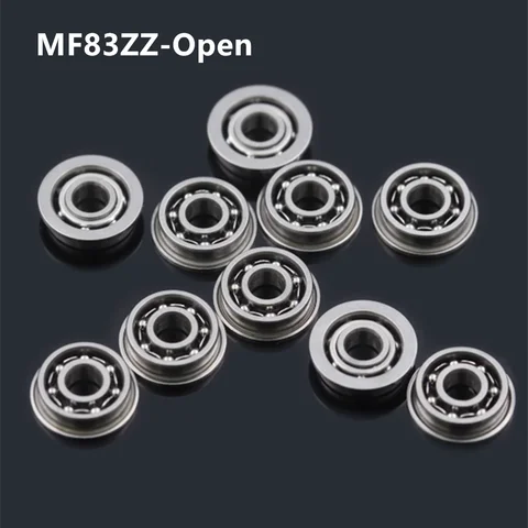 MF83ZZ 오픈 플랜지 베어링, 깊은 홈 볼 베어링, 7 개 볼 포함, 3x8x2.5mm