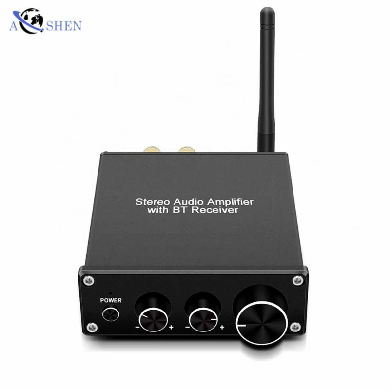 Aoshen mini orador estante classe d receptor amplificador de áudio estéreo bt digital