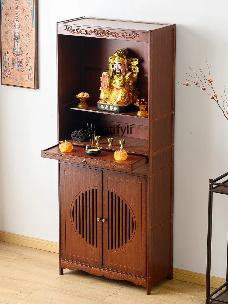 cabinet, Buddha cabinet, Chinese-style offering table, home offering table for God of Wealth, Guanyin Guan Gong offering table