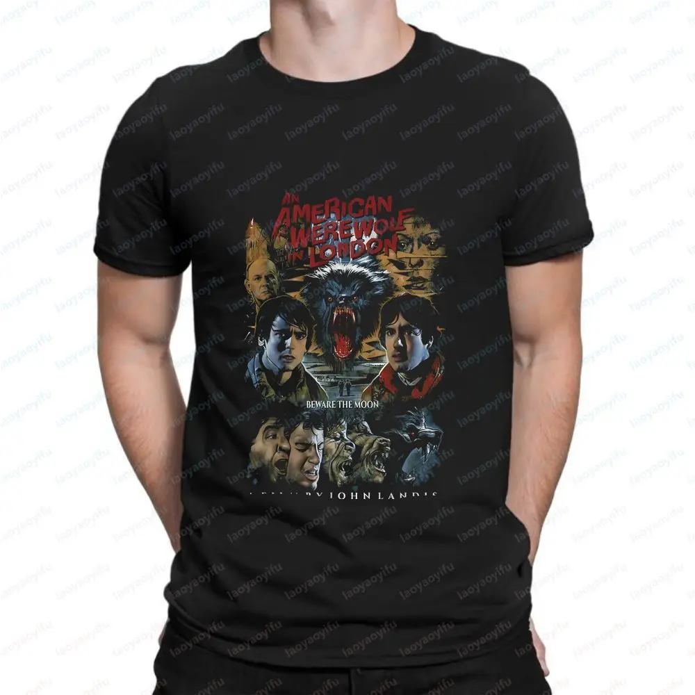 American Werewolf in London - Retro Pirated Style Fashionable and Unique Men's and Women's Universal Round-neck T-shirt