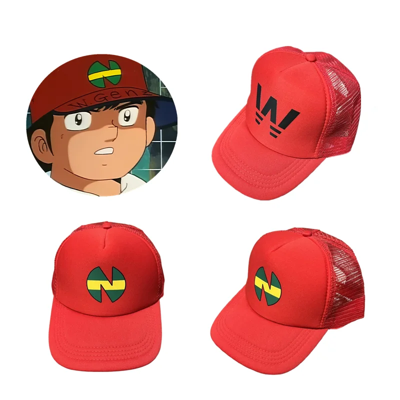 Casquette de baseball avec logo de l'équipe Captain Tsubasa, dessin animé, pour parents et enfants, Wakabayashi Genzo, Cosplay, chapeau de soleil, cadeaux