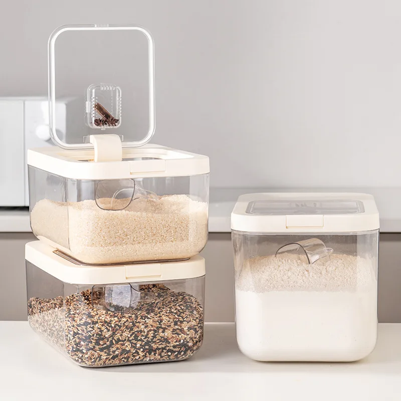 Sealed Rice Bucket Household Kitchen Insect-proof Moisture-proof Grain Storage Box