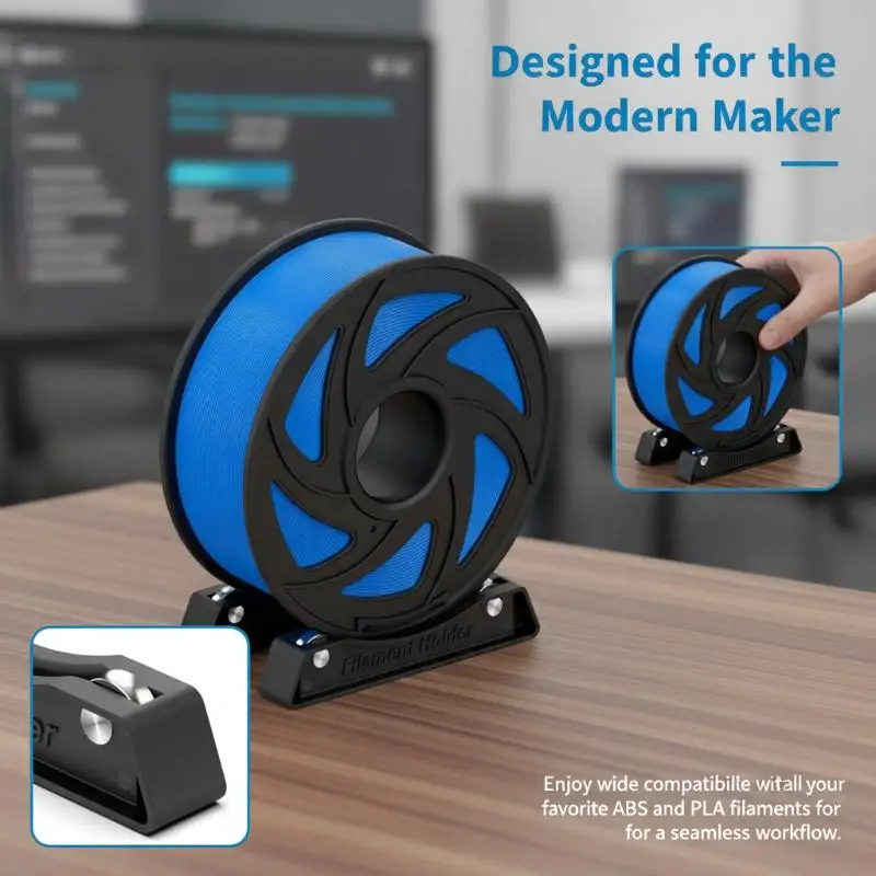 Standard 1KG Filament Spool Holder 2 Pack Bearing Design Sturdy 3D Printer Consumables Rack for Printing Workstations