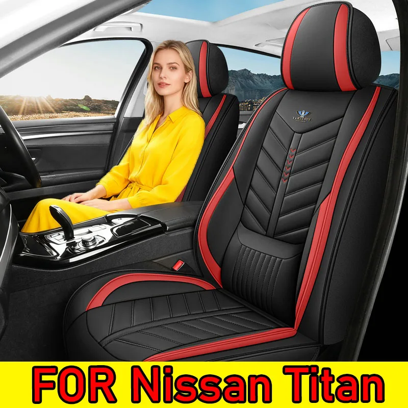 

FOR Nissan Titan Car seat cover waterproof wear-resistant PU leather waist soft and comfortable full wrap 5 seat cover