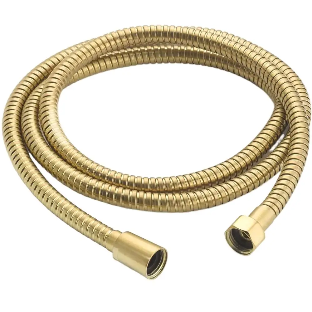 1.5/2m Toilet Replacement Shower Hose Anti-twist Stainless Steel Shower Head Extension Tube High Pressure Titanium Gold