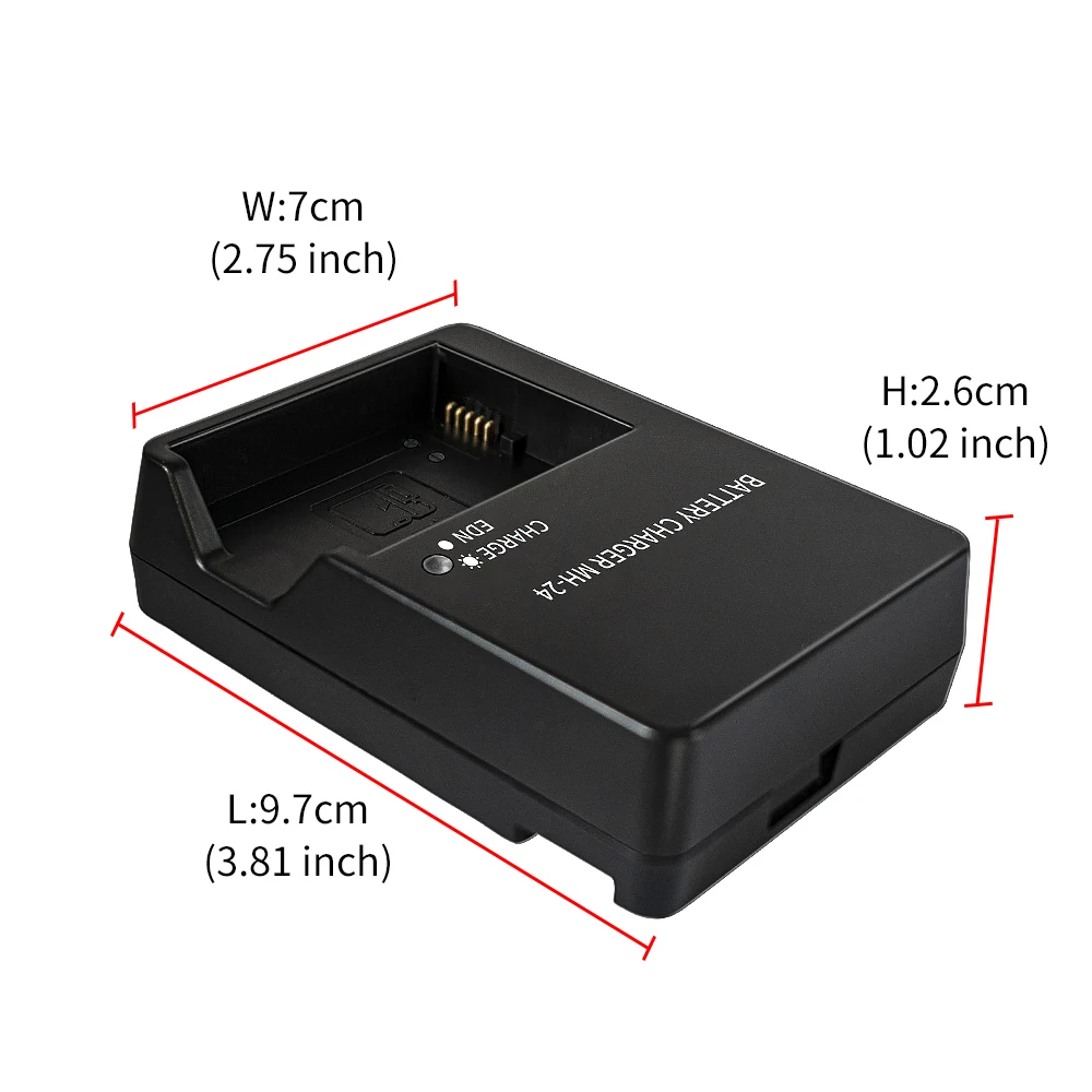 MH-24 Ladegerät für Nikon EN-EL14 14A Kamera, Akku P7000 P7100 D3100 D5100 D3200 US-Standard-Direkteinfügungsladung in der Wand