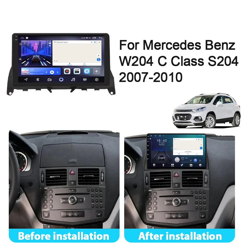 وحدة رئيس لمرسيدس بنز C-Class W204 S204 2007-2010 أندرويد السيارات راديو السيارة لتحديد المواقع والملاحة الوسائط المتعددة مشغل فيديو ستيريو 4G