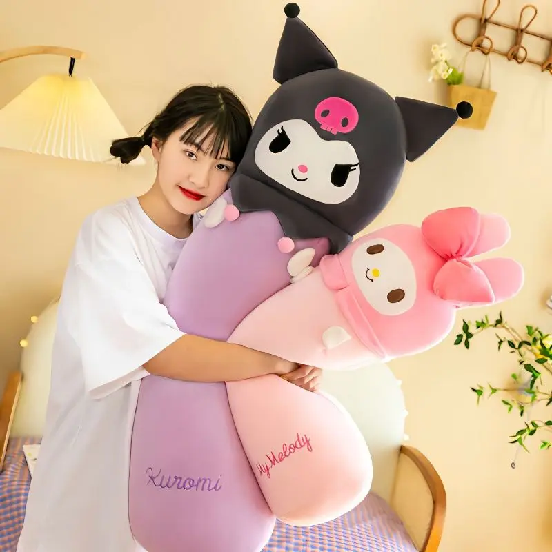 

Sanrio Kawaii My Melody Anime Long Soft Pillow Sleep Cute Cartoon Sweet Kuromi Doll Plush Toys Lovely Gifts for Kids