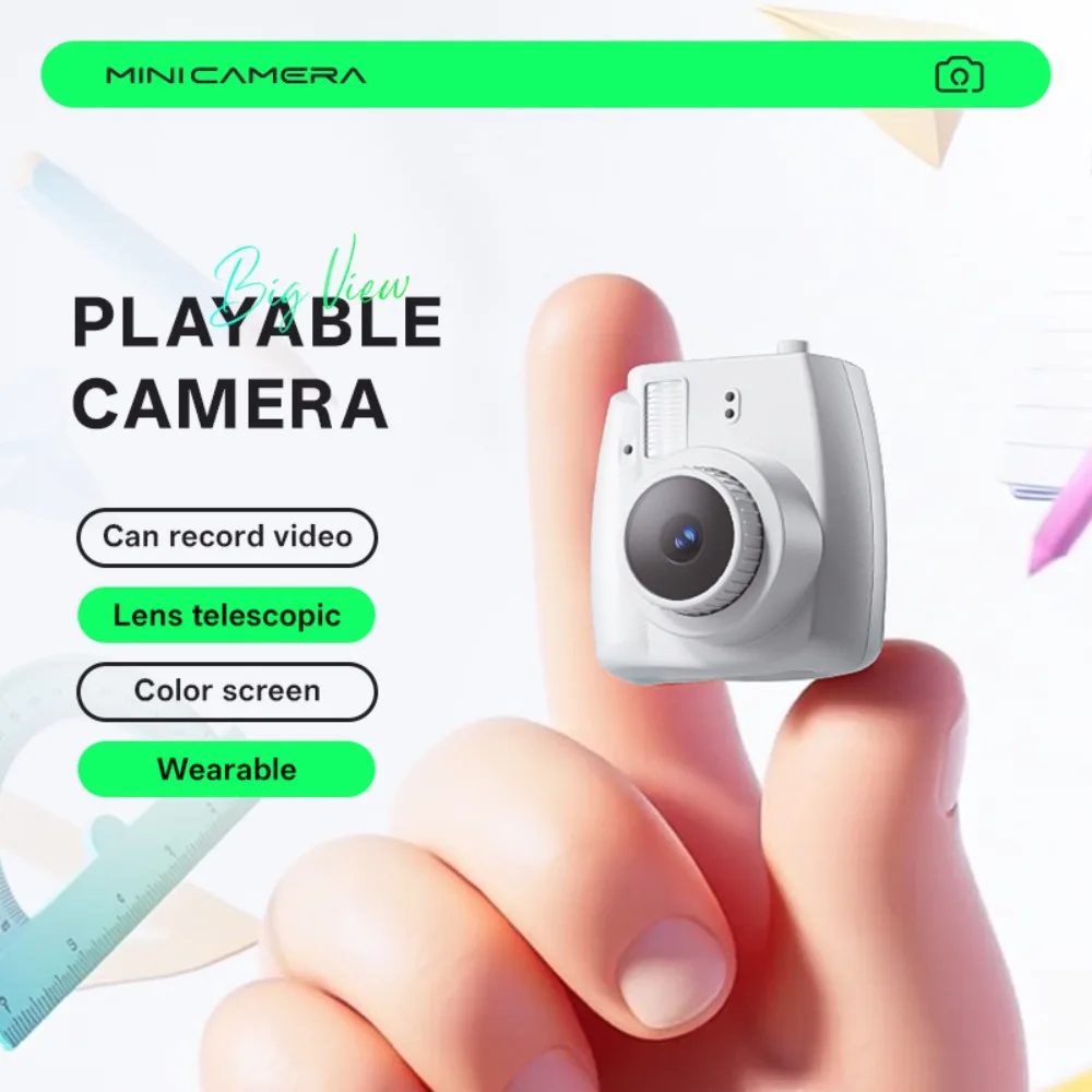 Mini llavero de pulgar pantalla de cámara HD 1080P llavero portátil Retro CCD cámara Digital bolsillo DV grabadora de vídeo lámpara de Flash regalo