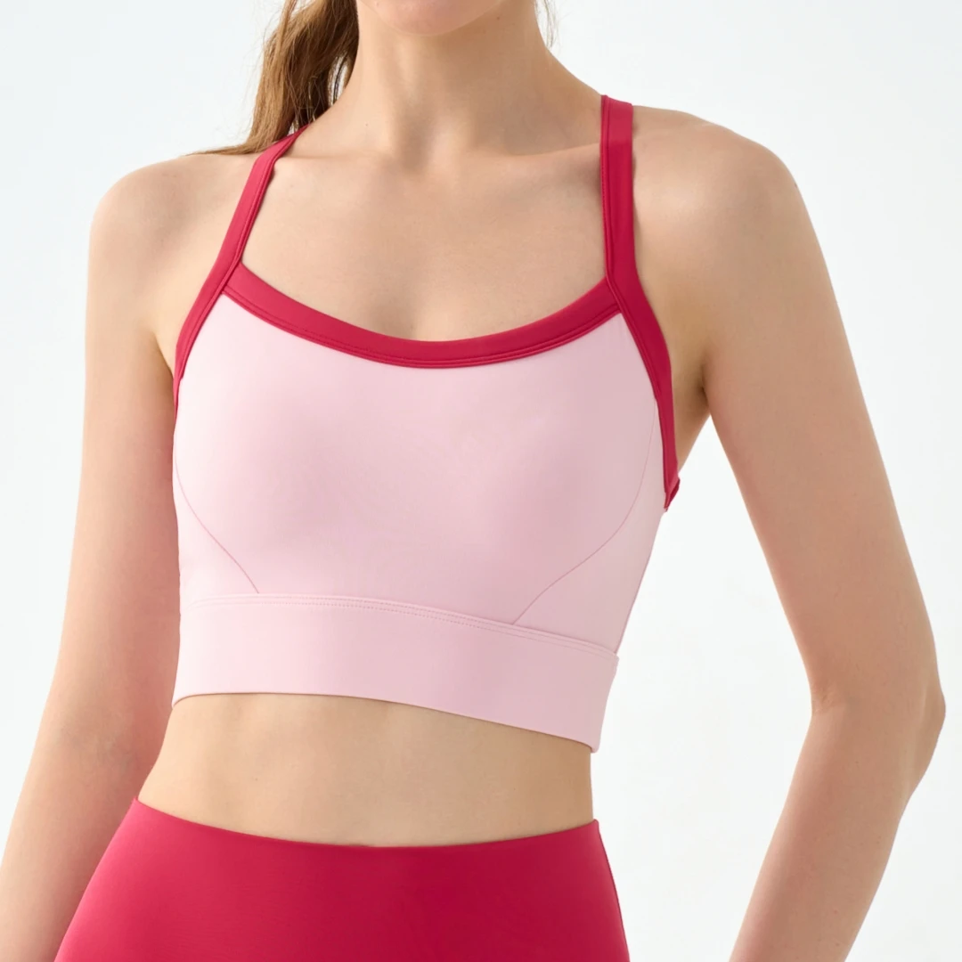 Chaleco deportivo con parte de atrás bonita en forma de I para mujer, chaleco de Yoga desnudo a prueba de golpes para verano, sujetador de Fitness para Pilates, Top para correr