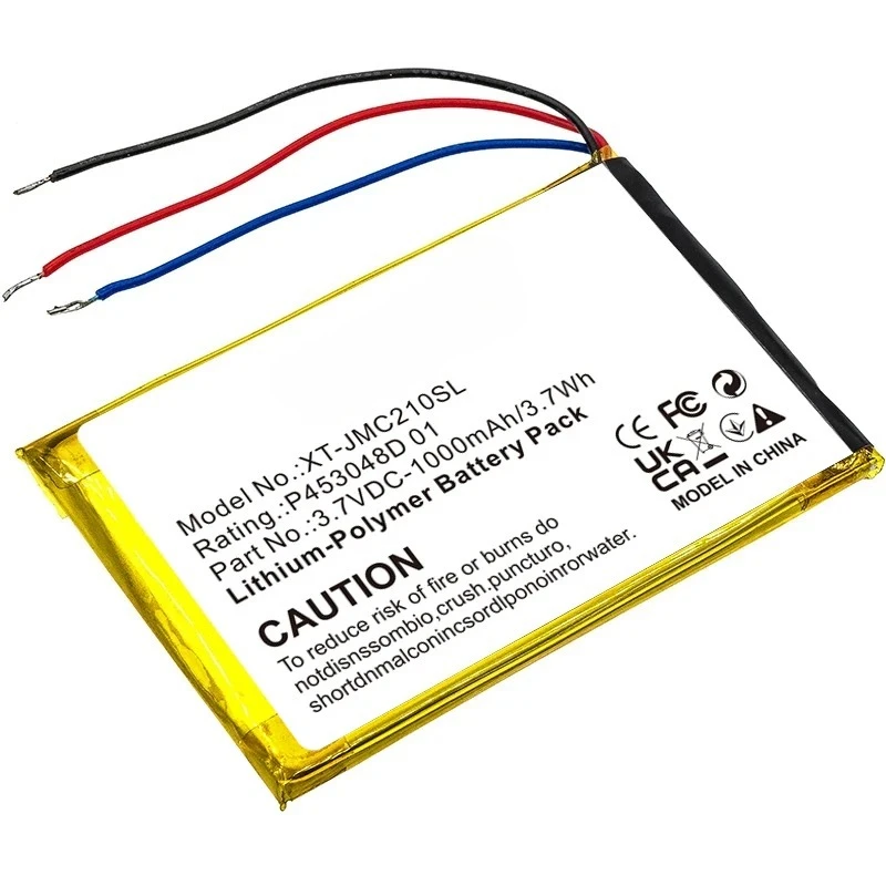 1000mAh Replacement Battery for JBL:P453048D 01,GSP383555,Clip 2,CS056US,CLIP2BLKAM,P04405201,Clip 2 AN,Clip 2 Special Edition