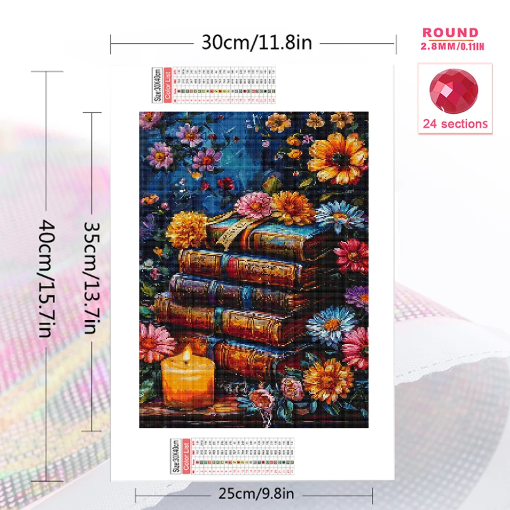 Momoart Landscape Diamond Painting Book Full Square Round Embroidery Floral Rhinestones For Adult Mosaic DIY Home Decoration