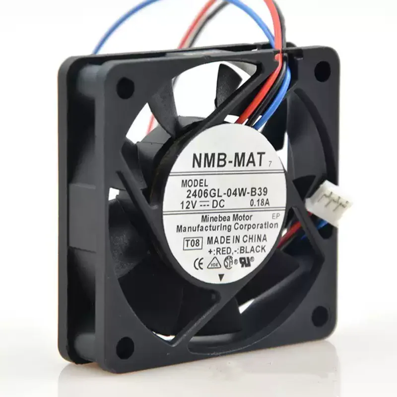 

NMB-MAT 2406GL-04W-B39 12V 0.18A 6CM 6015 Server Cooling Fan