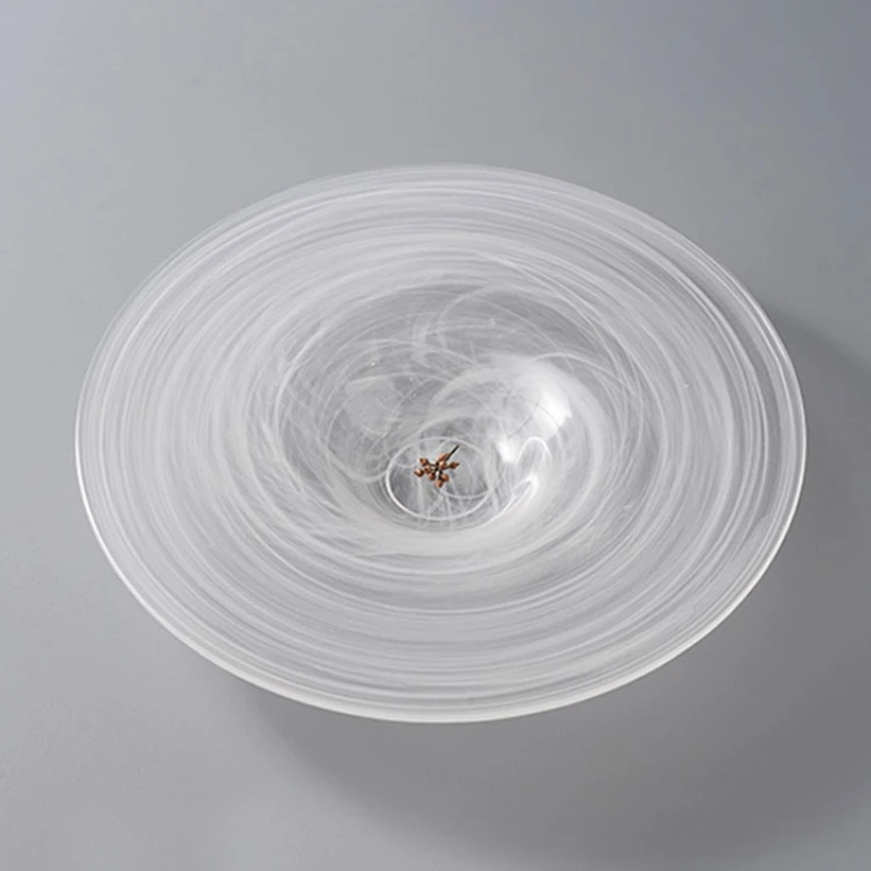 

Креативная стеклянная посуда для отеля, ресторана, соломенная шляпа для льда, мелкая чаша на молекулярной тарелке для приготовления пищи, простая прозрачная тарелка