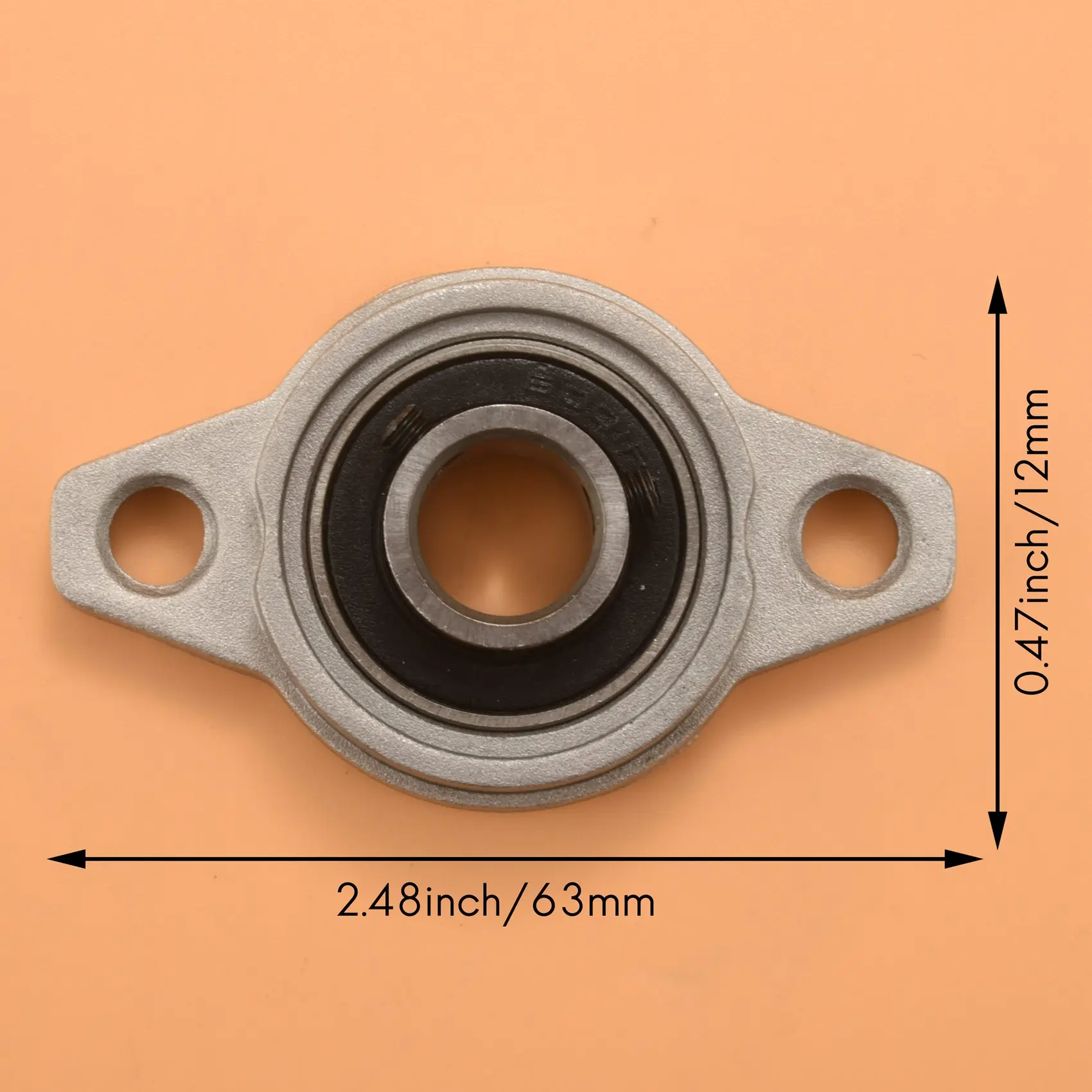 AEF4-4Pcs KFL001 12mm Rolamento Autocompensador de Flange em Liga de Zinco com Alojamento Rômbico