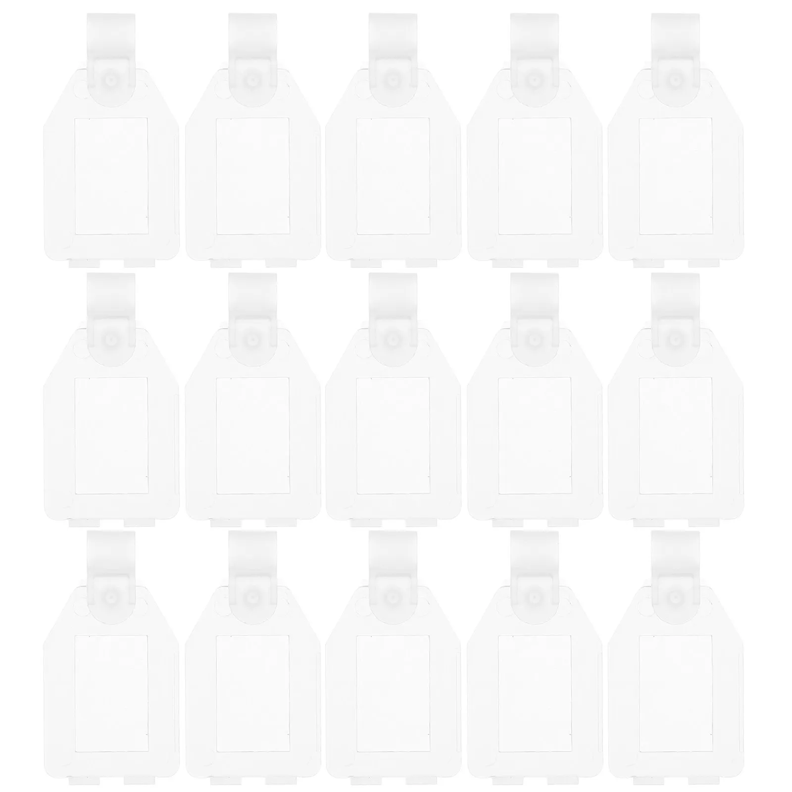 20pcs Plastic Price Tag Holders for Supermarket Retail Stores – Sturdy Label Display Stand, Easy Tool-Free Installation