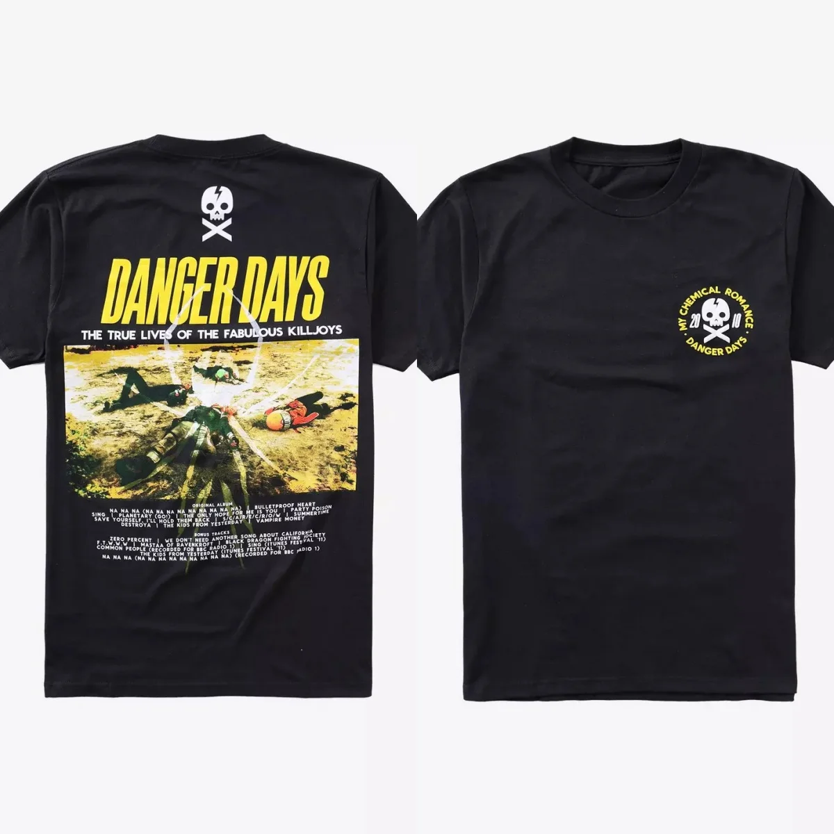 My Chemical Romance Danger Days Tracklist  Band T-Shirt Cotton Graphic Tee Men Women Summer Streetwear
