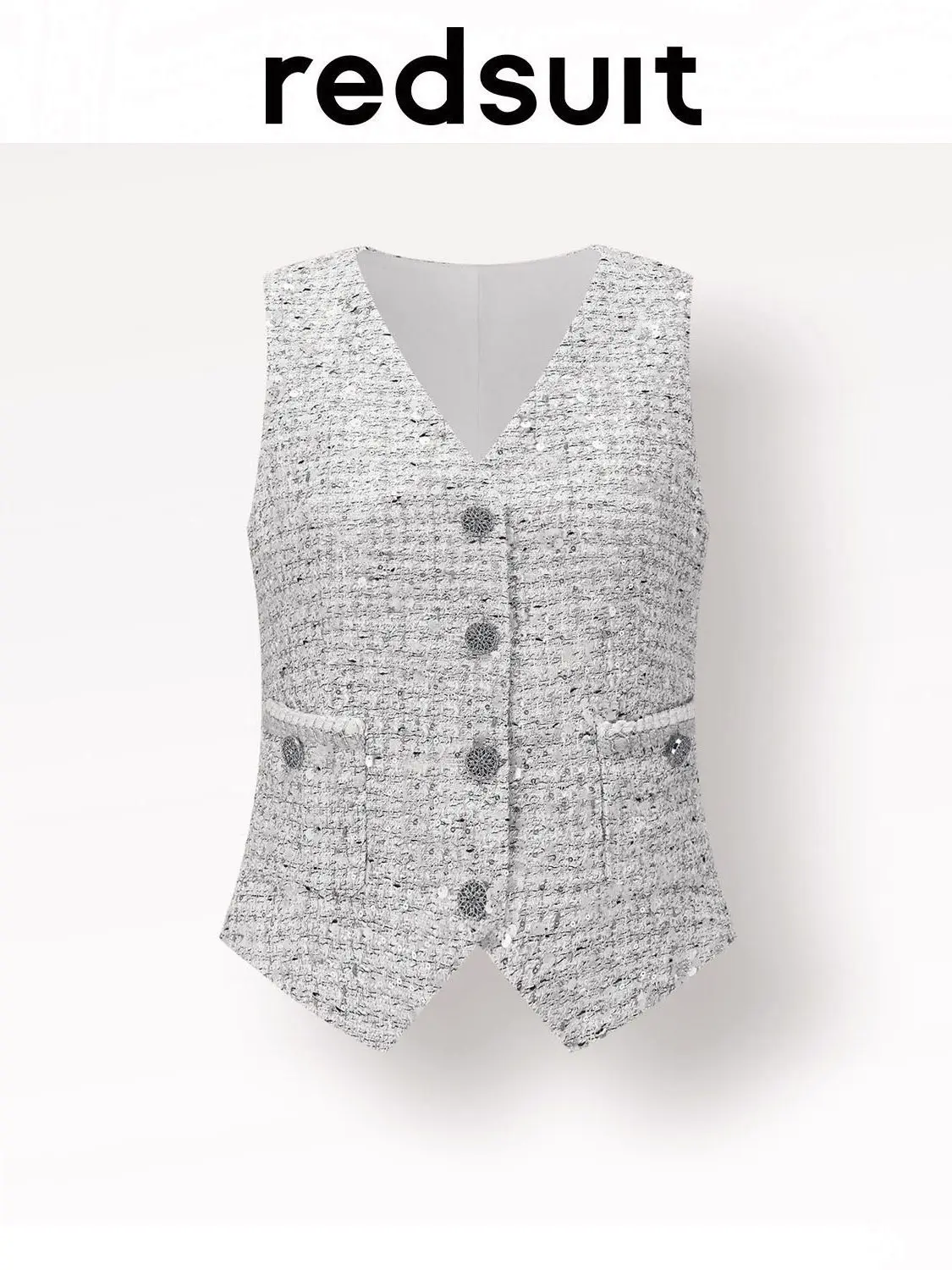 New Modern stand cut waist cinching slimming V-neck vest top Custom size