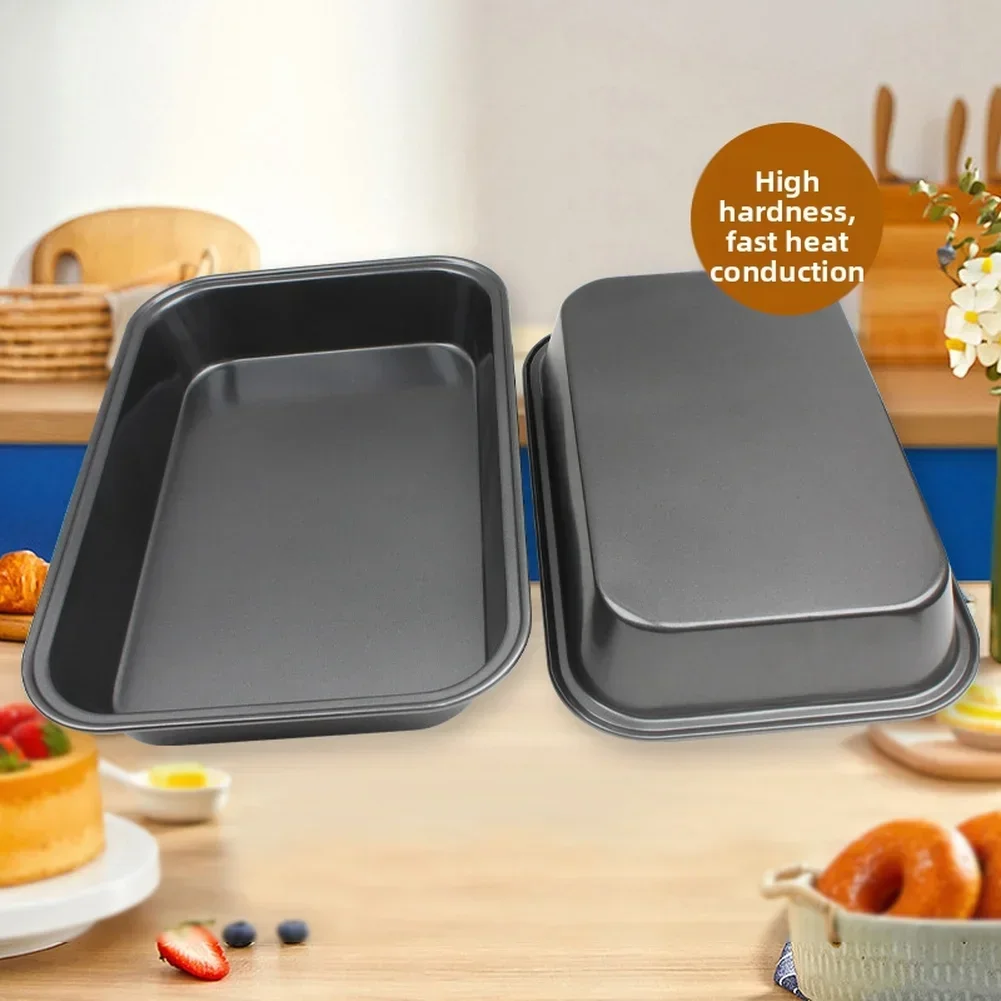1pc Baking Tray Baking Pans Rectangle Bakeware Stackable Depth Bakeware Nonstick Baking Sheets Carbon-Steel Deep Baking Pan Tool