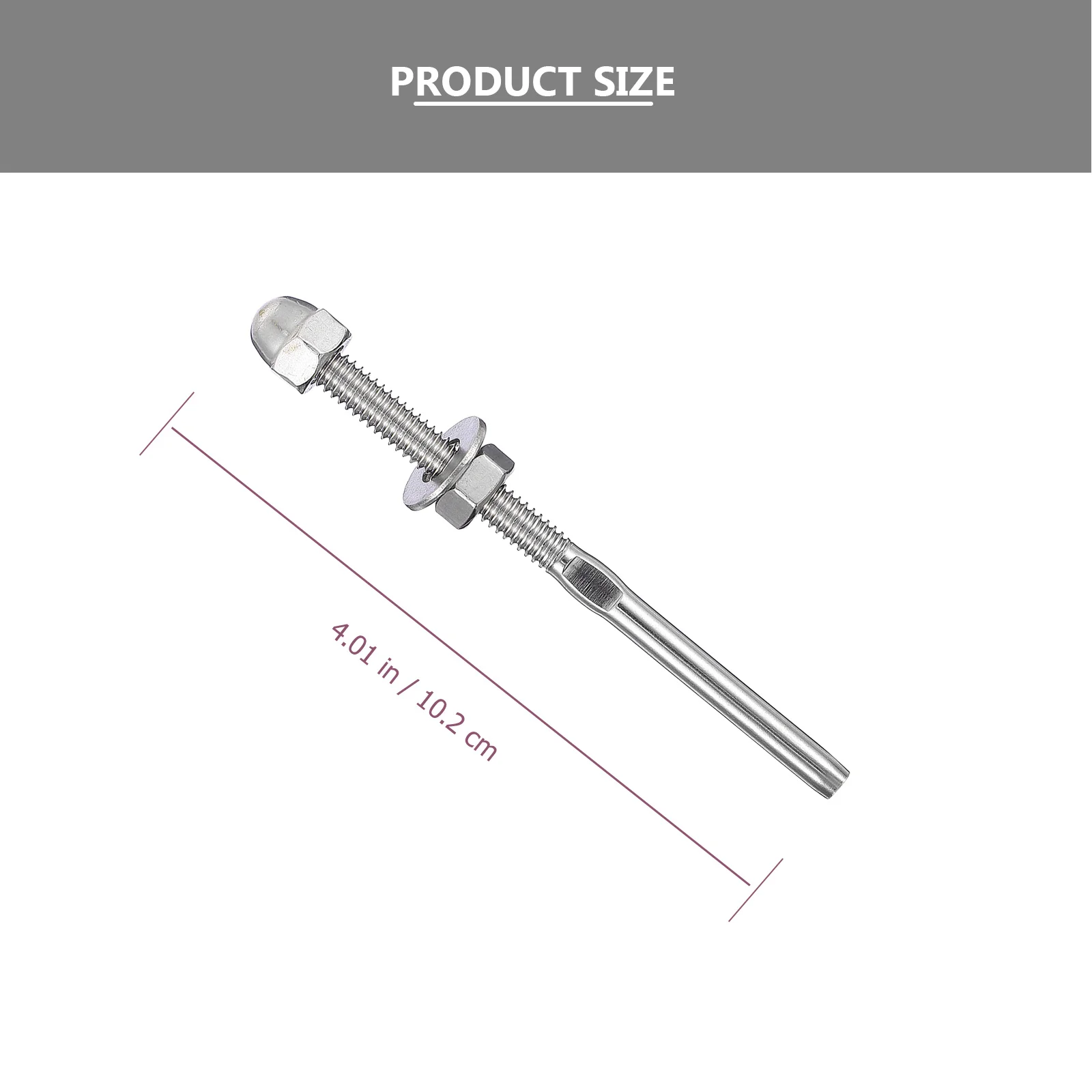 

10Pcs Stainless Steel End Terminal Cable Tensioner Durable Anti-Corrosion for Deck Stair Indoor Outdoor Railing System