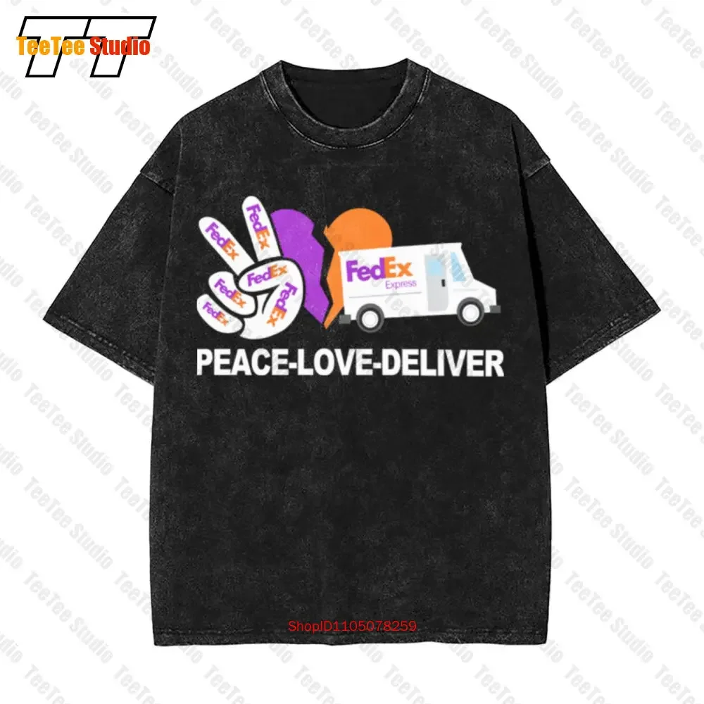 Peace Love Deliver Fedex  Oversized T-Shirt QIW9