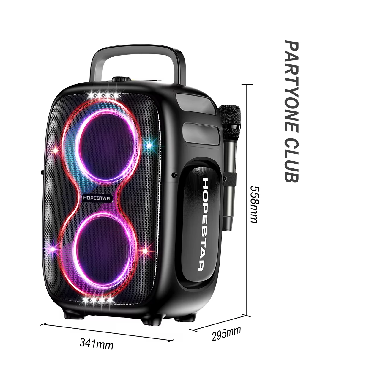 Factory HOPESTAR Partyone-club 650W High Quality Wireless  Speaker Portable Waterproof IPX6 TWS Party Home Theatre Customizable