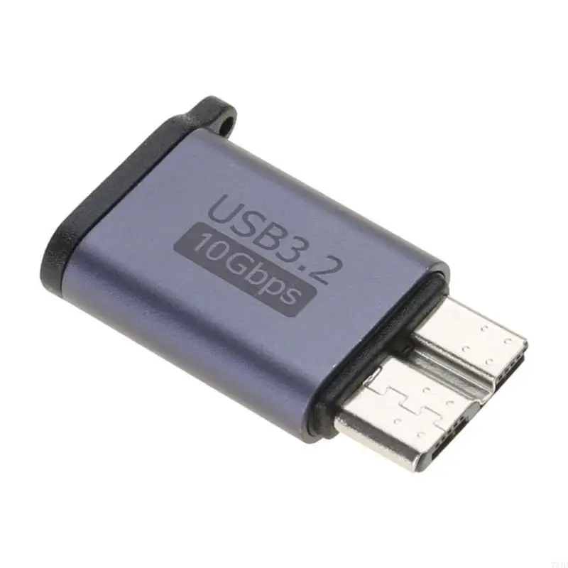 77JD USB C to MicroB Adapter USB Type C Female to MicroB Male Converter 10Gbps