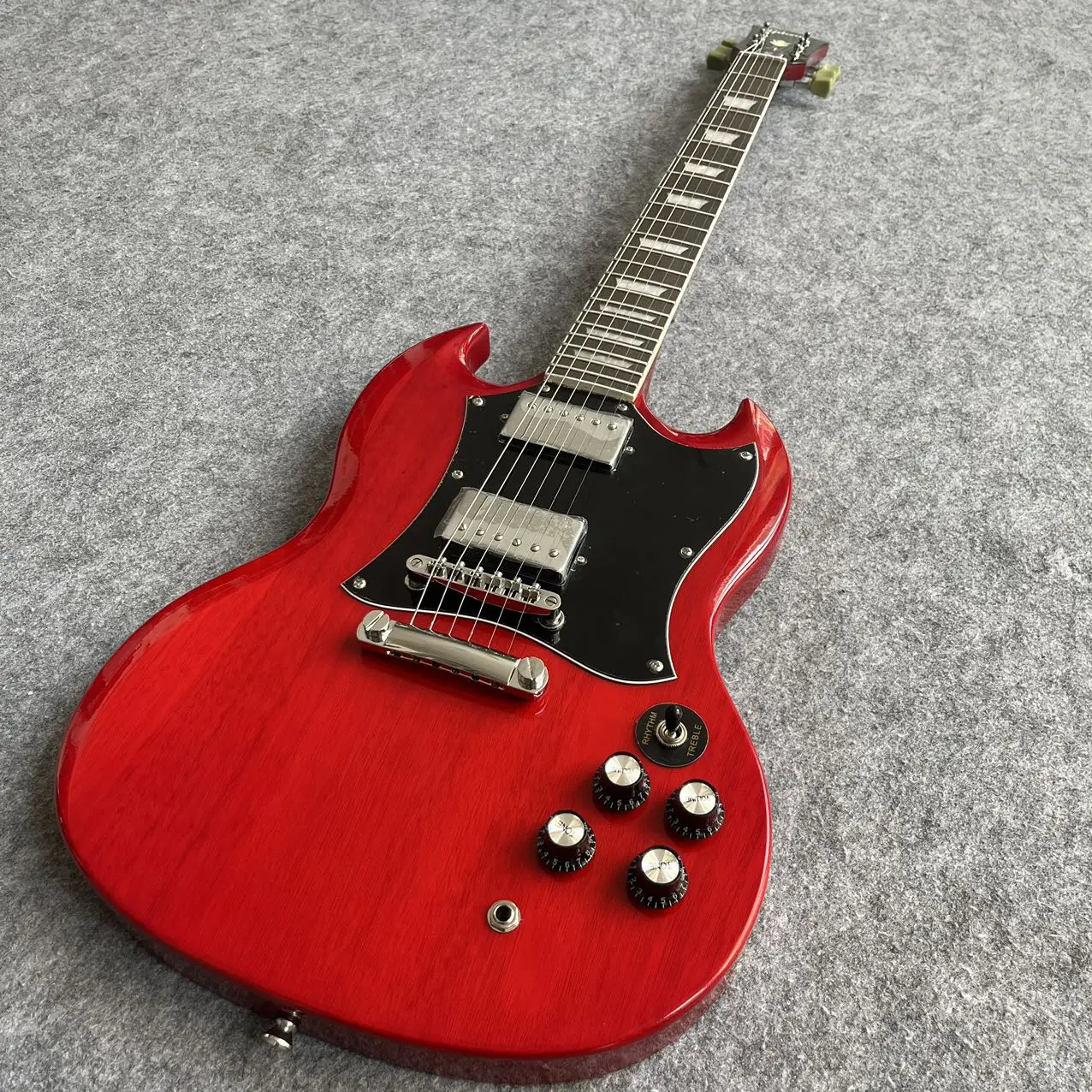 Custom Red, Electric Guitar 6 Strings H-H Pickups Solid Body Chrome Hardware Pieces-spot Free Delivery SG