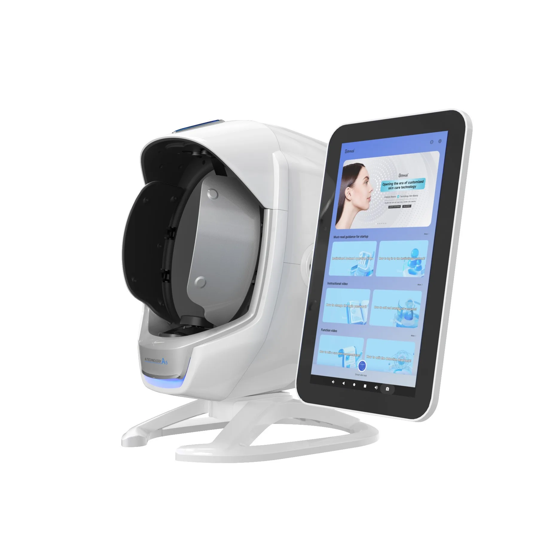 Moji A5 Skin Detector Skincare Eight Spectral Facial Tester Skin Water and Oil Analysis Beauty Salon Instrument