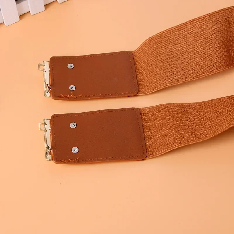 2024 Fashion Rhinestone Buckle Ladies Elastic Wide Waist New Decorative Belts for Women Designer Belt Luxury White Red Black