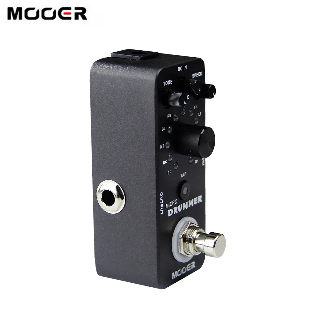 MOOER MICRO DRUMMER Guitar Pedal Digital Drum Machine Guitar Effect Pedal Tap Tempo Function True Bypass Full Metal Shell