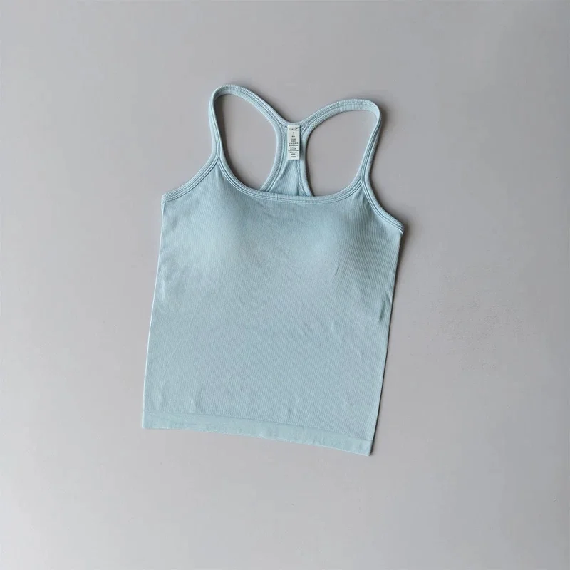 Nahtloser Yoga-BH für Damen in I-Form, stoßdämpfend, mit Brustpolster, schnelltrocknend, dehnbar, ideal für Fitnessstudio und Laufen. – Detail 12