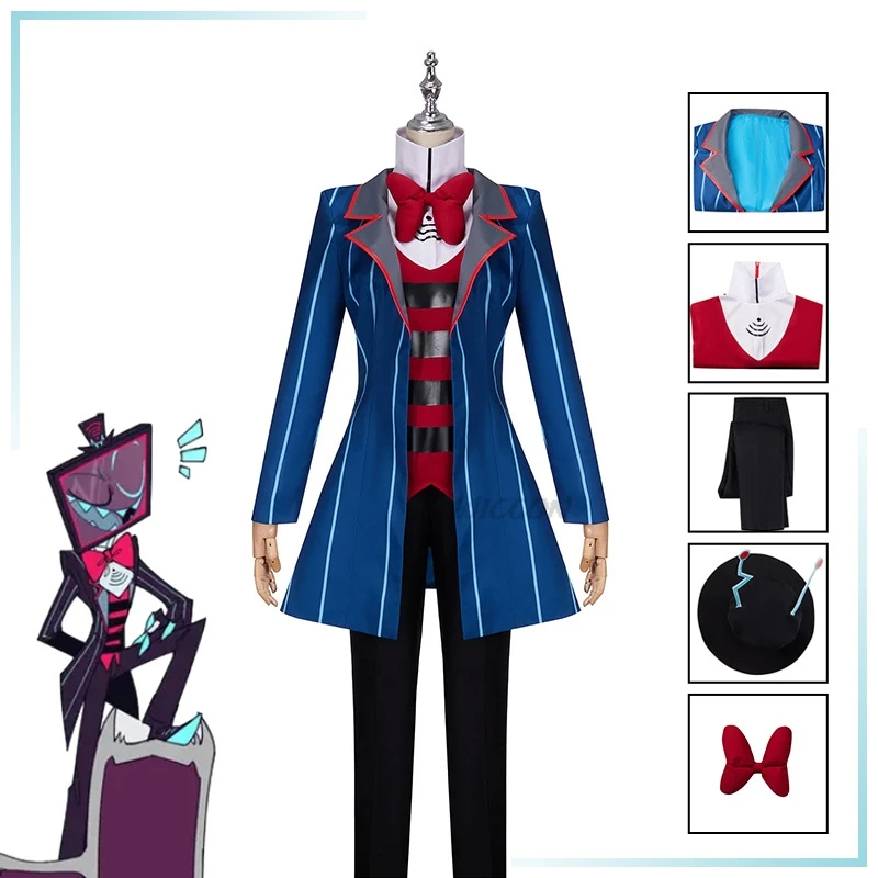 

Hazbin Cosplay Hotel Vox Costume Uniform Suit Outfit Halloween Carnival Christmas Costumes Suit Anime Cosplay Hazbin cos Hotel