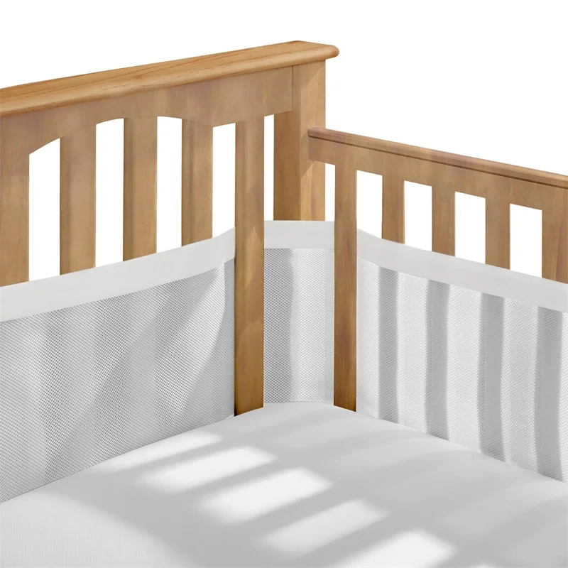 Baby Breathable Mesh Crib Liner Crib Girth Comfortable For 4 panel crib bed Circumference