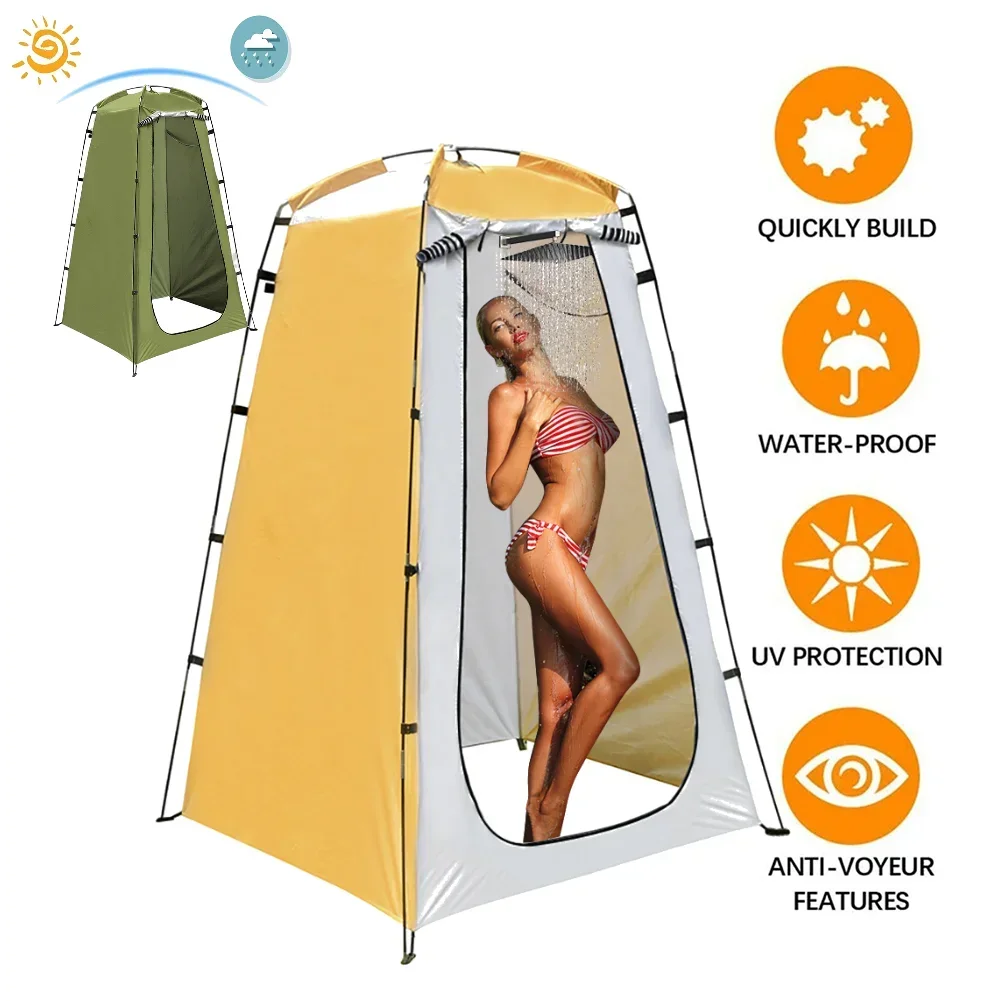 

Portable Privacy Shower Tent Outdoor Waterproof Changing Room Shelter for Camping Hiking Folding Beach Toilet Shower Bathroom