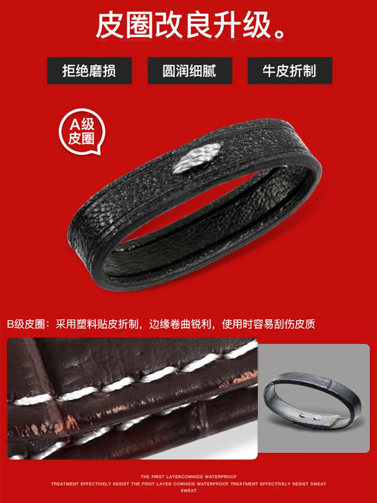 حزام ساعة نسائي من الجلد مناسب لسلسلة Casio Earth Heart EFR-303L EFV-540 حزام رجال الأعمال #4