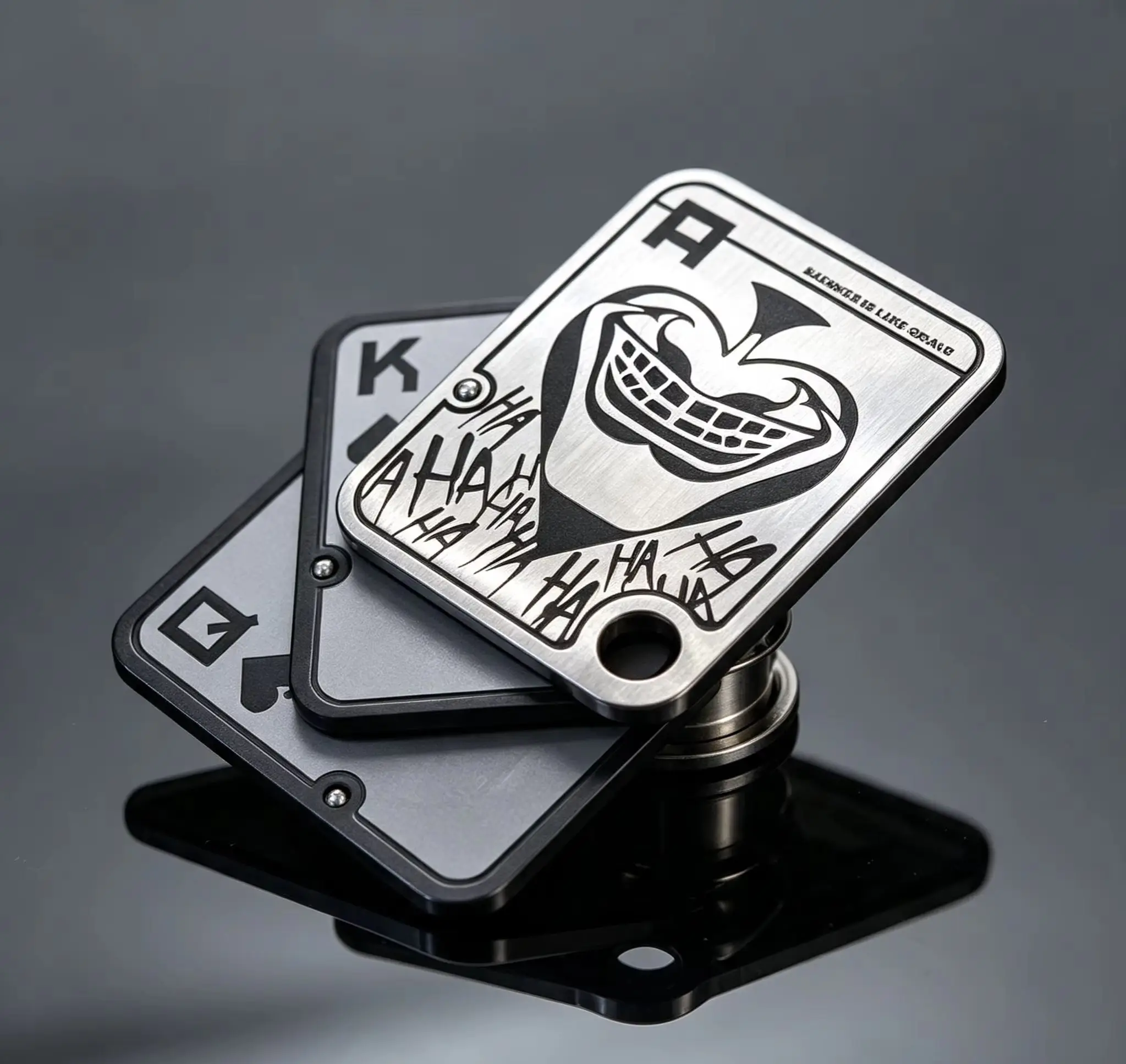 Playing Card Fidget Slider, Joker & King/Queen Design, Quiet Magnetic Click Toy, Stress Relief EDC Gadget for Adults