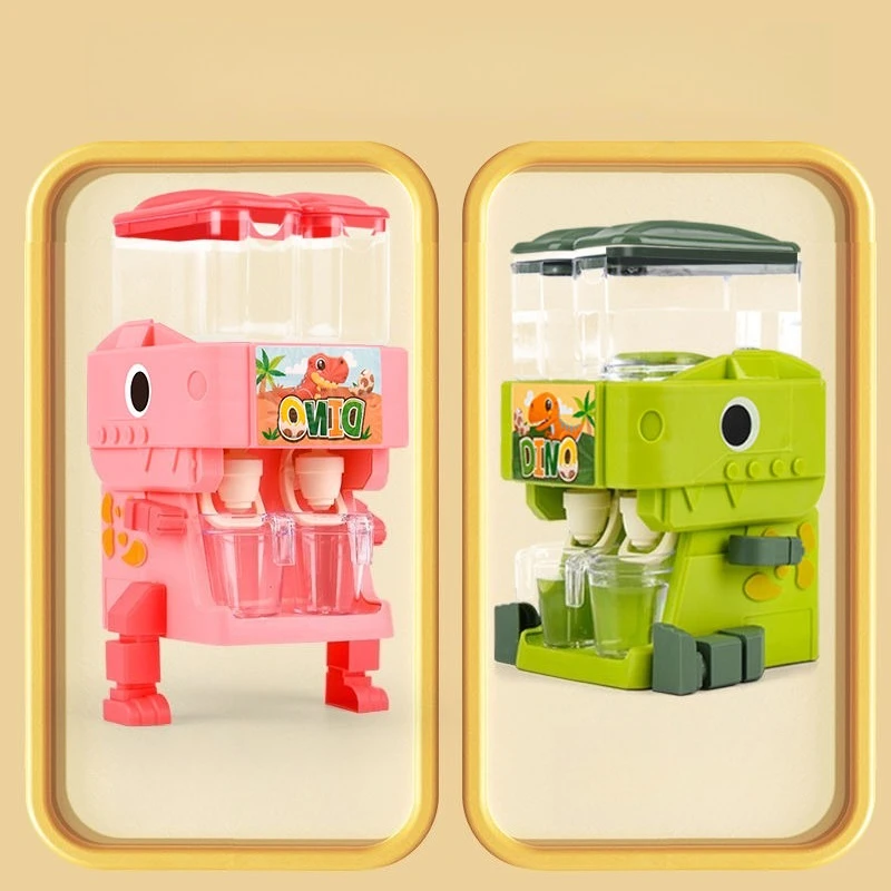 Children Water Dispenser Toy Kitchen Simulation Toy Astronaut Dinosaur Mini Drink Maker Play Home